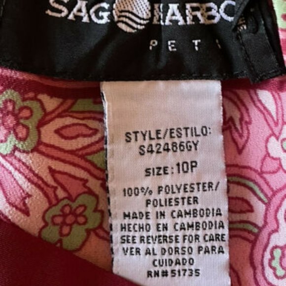 SAG HARBOR PAISLEY FLORAL LONG WRAP SKIRT 10P-EUC - Picture 7 of 10